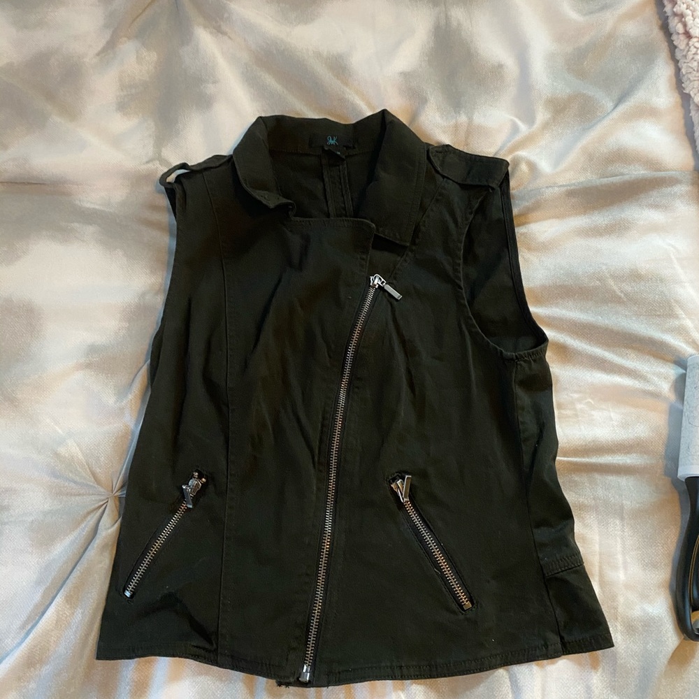 Olive green vest